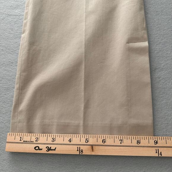Gerard Darel Khaki Cropped Sailor Pants Size 12 US / 44 FR Stretch - Picture 14 of 14